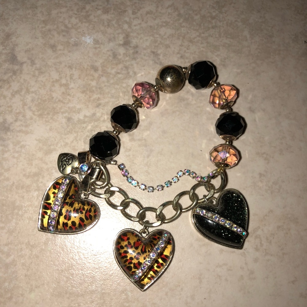 Betsey Johnson Heart Charm Bracelet